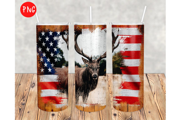 20oz Skinny Tumbler, American Hunting Graphics for Crafts