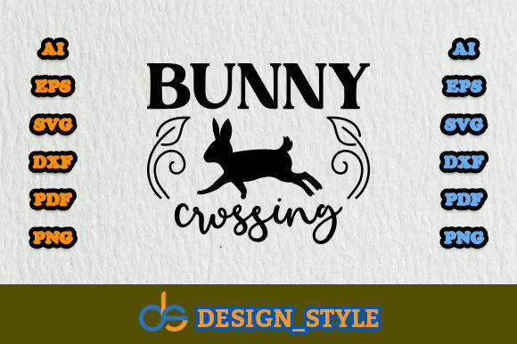 Bunny Crossing Sign SVG