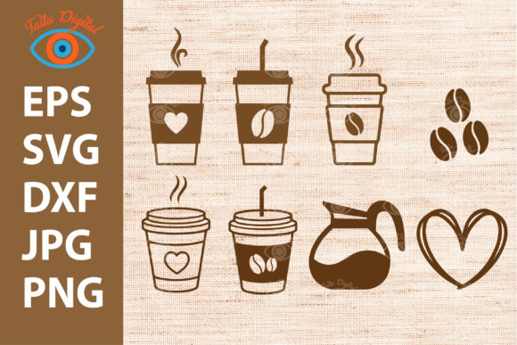 Coffee Cup Bundle Design: Graphics & Illustrations for Local Brands