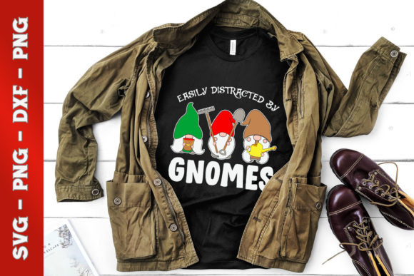 Easily Distracted by Gnomes Gardening Graphics