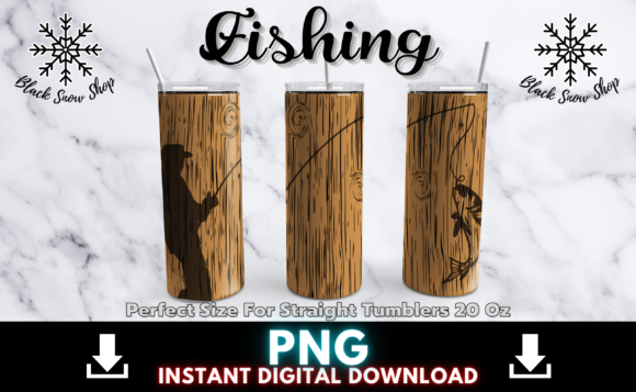 Fishing Tumbler Wrap Sublimation: Graphics & Illustrations for Brand Builders