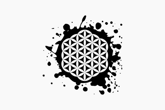 Flower of Life Splat Ink: Graphics for Crafts