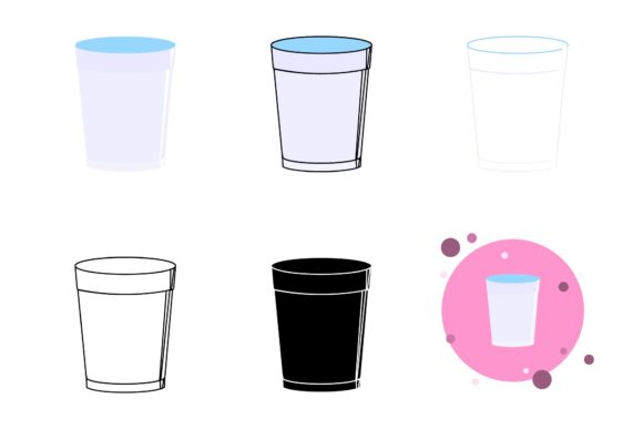 Glass Cup Bundle Icon - 6 Graphics & Icons