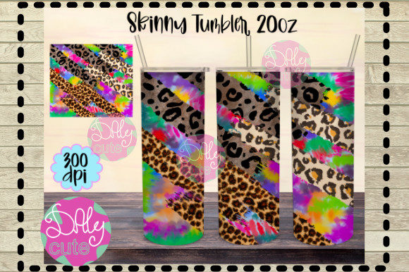 Leopard Brush Tumbler PNG: Graphics for Print Templates