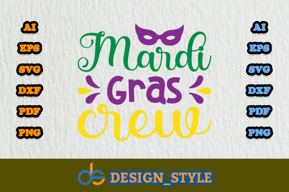 Mardi Gras Crew SVG: Graphics & Print Templates for Crafters