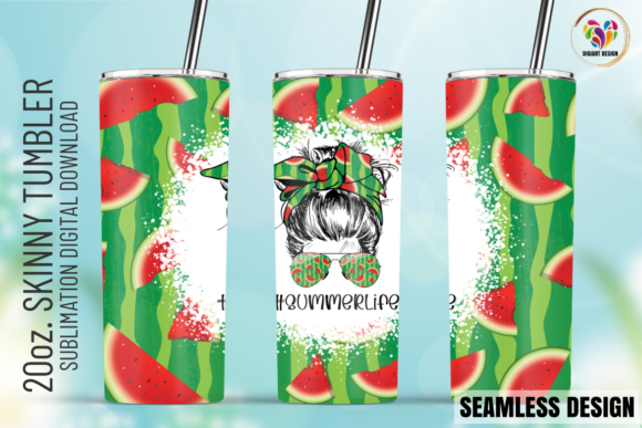 Mom Life Watermelon Tumbler Wrap: Graphics & Print Templates
