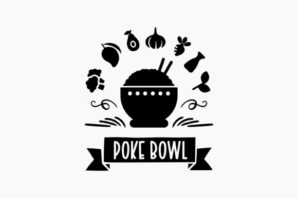 Poke Bowl Graphics for Crafts Projects