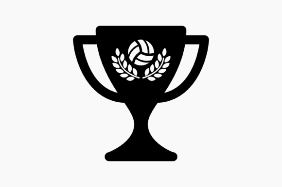 Volleyball Award Trophy Graphics for Crafts Brands